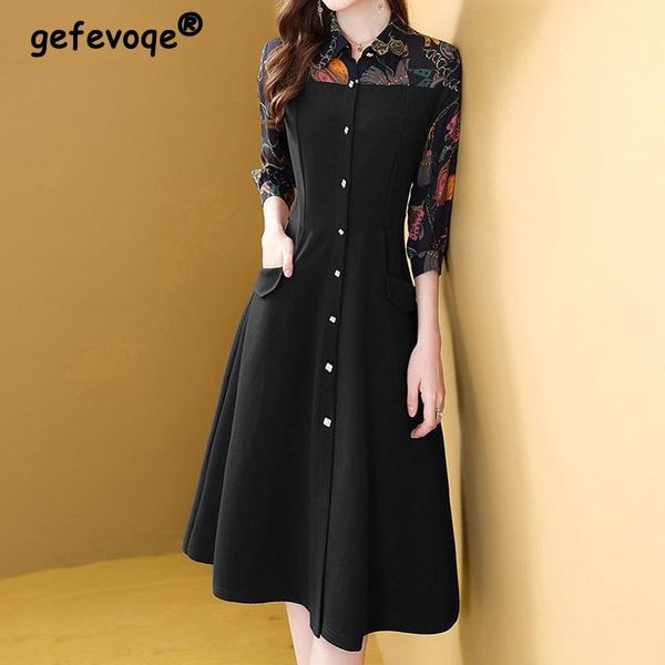 dresses elegant fashion printing button shirt dresses summer autumn 2022 three quarter sleeve polo-neck slim midi dress women's clothin, Black;gray
dresses elegant fashion printing button shirt dresses summer autumn 2022 three quarter sleeve polo-neck slim midi dress women's clothin, Black;gray