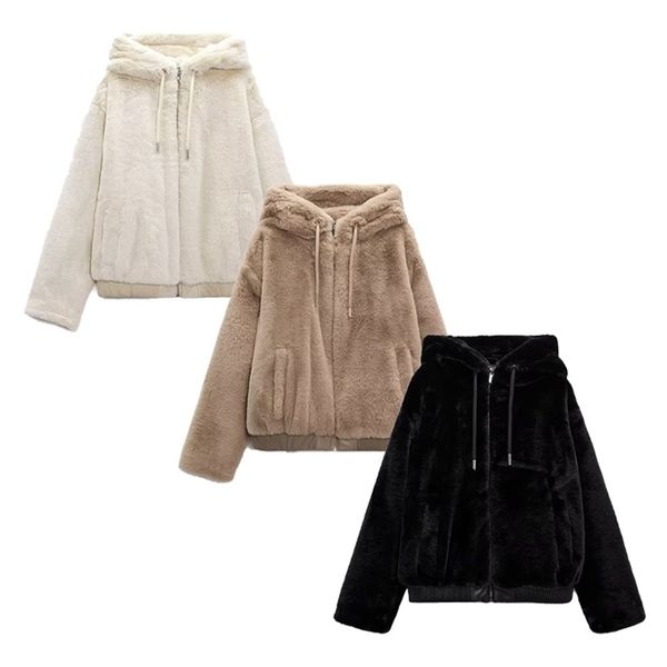 womens fur faux fur autumn and winter fashion womens solid color versatile faux fur effect hooded zipper closure jacket coat 220930, Black
womens fur faux fur autumn and winter fashion womens solid color versatile faux fur effect hooded zipper closure jacket coat 220930, Black