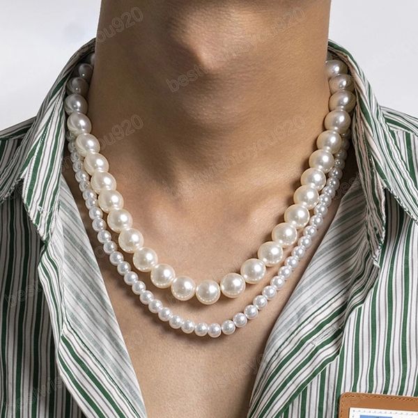 trendy imitation pearl chain choker necklace men temperament simple handmade strand bead choker grunge jewelry, Golden;silver
trendy imitation pearl chain choker necklace men temperament simple handmade strand bead choker grunge jewelry, Golden;silver