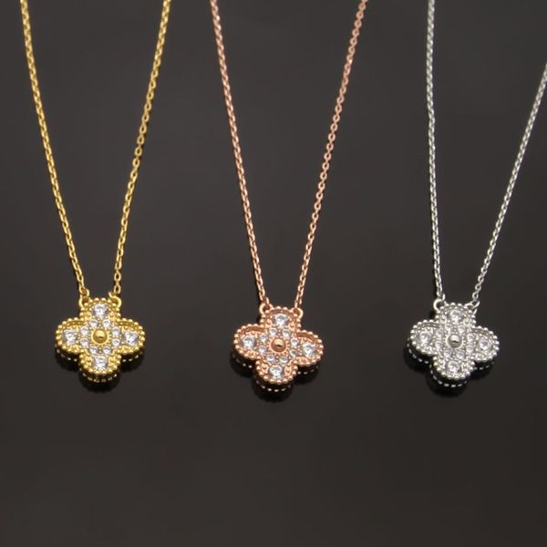 women luxury designer necklace titanium steel full diamond flower pendant necklaces, Silver
women luxury designer necklace titanium steel full diamond flower pendant necklaces, Silver