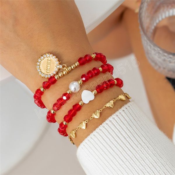 boho red color crystal heart chain bracelets set for women ethnic rhinestones coin pendant bangles couple jewelry gift, Golden;silver
boho red color crystal heart chain bracelets set for women ethnic rhinestones coin pendant bangles couple jewelry gift, Golden;silver