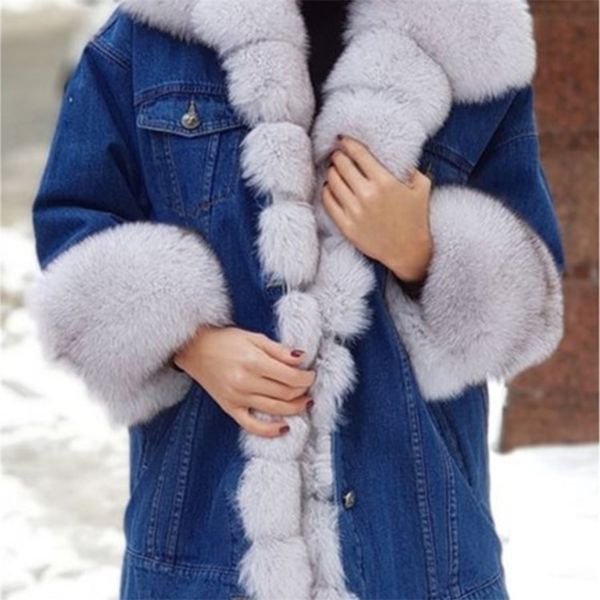 womens fur faux fur warm thick denim jacket women autumn winter full sleeve parka fur neckline button pocket coats casacos de inverno femini, Black
womens fur faux fur warm thick denim jacket women autumn winter full sleeve parka fur neckline button pocket coats casacos de inverno femini, Black