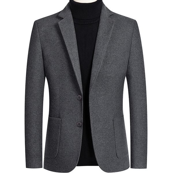 men's wool blends parklees autumn gray wool trench coat men warm windproof solid slim jackets woolen vintage office wedding blazer over, Black
men's wool blends parklees autumn gray wool trench coat men warm windproof solid slim jackets woolen vintage office wedding blazer over, Black