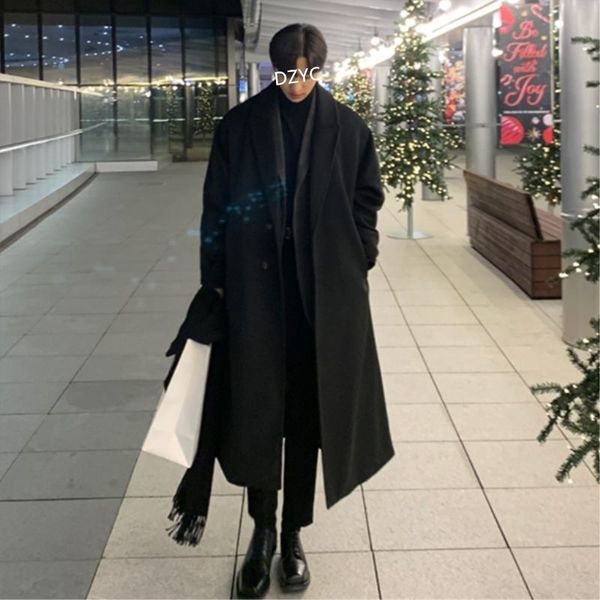 men's wool blends winter men's cashmere long wool trench coat knee thickened woolen blends casual windbreaker in warm parkas snow, Black
men's wool blends winter men's cashmere long wool trench coat knee thickened woolen blends casual windbreaker in warm parkas snow, Black
