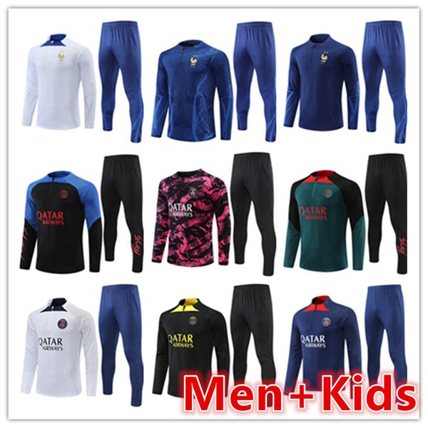 2022 2023 men kids soccer tracksuit training suit jerseys set kit 22 23 psgs messis mbappe mens survetement de football jersey tracksuits jo, Black
2022 2023 men kids soccer tracksuit training suit jerseys set kit 22 23 psgs messis mbappe mens survetement de football jersey tracksuits jo, Black