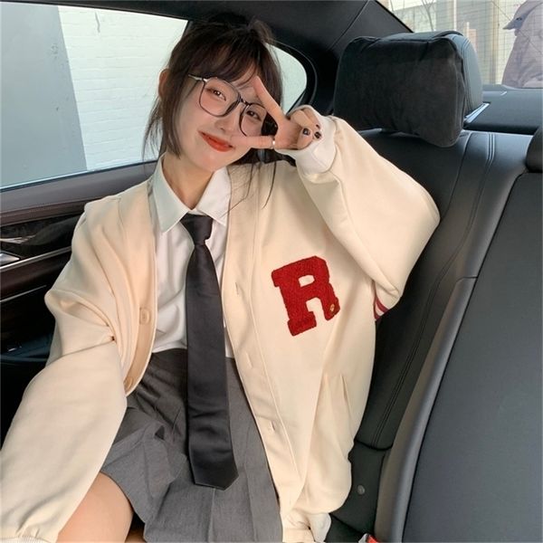 womens jackets fashion singlebreasted loose sports jacke autumn female vintage oversized v neck loose casual long sleeve cardigan 220930, Black;brown 
womens jackets fashion singlebreasted loose sports jacke autumn female vintage oversized v neck loose casual long sleeve cardigan 220930, Black;brown