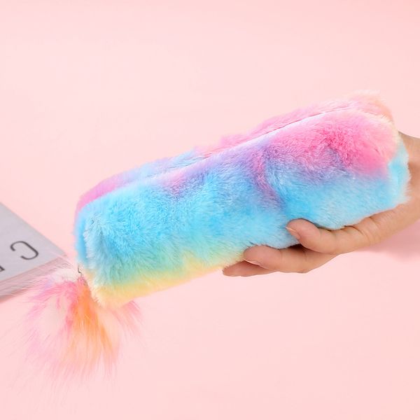 rainbow pen bag with plush ball gradient colors pencil case for school student office 1223188
rainbow pen bag with plush ball gradient colors pencil case for school student office 1223188