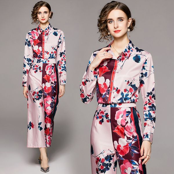 elegant floral pants two piece sets women 2022 ladies printed long sleeve button shirt and wide leg trousers suits designer runway office c, White
elegant floral pants two piece sets women 2022 ladies printed long sleeve button shirt and wide leg trousers suits designer runway office c, White