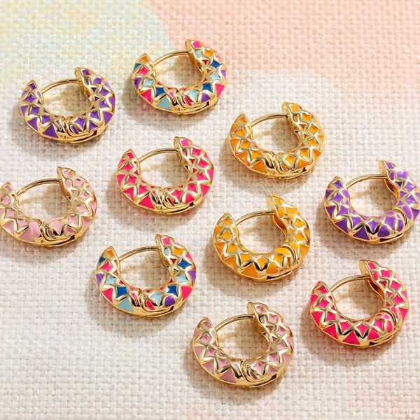 colorful round hoop earrings for women girl geometric ear buckle earring fashion trend jewelry, Golden;silver
colorful round hoop earrings for women girl geometric ear buckle earring fashion trend jewelry, Golden;silver