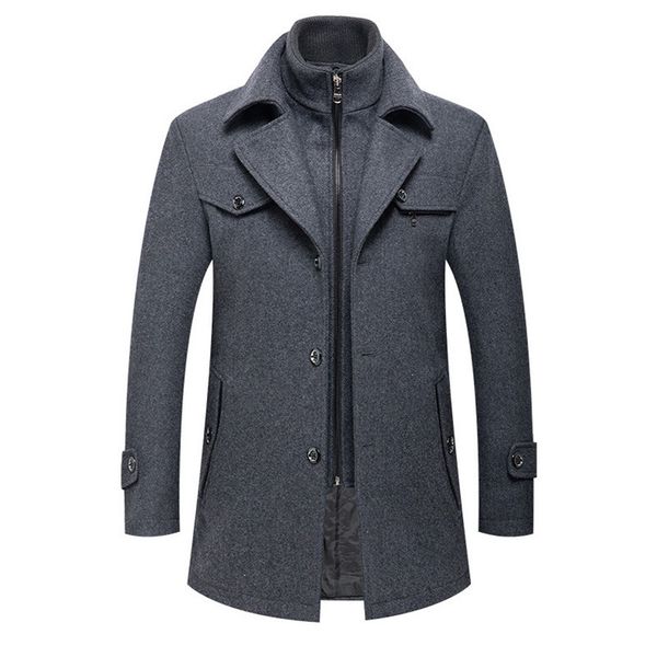 men's wool blends autumn winter mens wool coat double collar thick trench coat business casual woolen jacket men wool blends overcoat 2, Black
men's wool blends autumn winter mens wool coat double collar thick trench coat business casual woolen jacket men wool blends overcoat 2, Black
