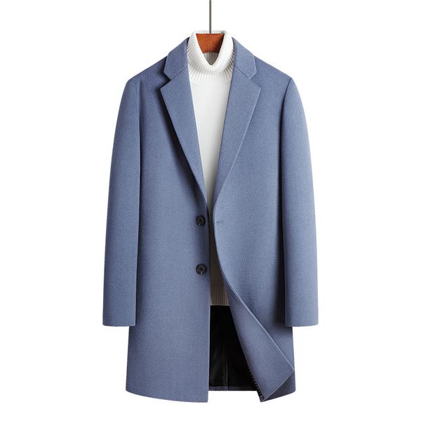 men's wool blends parklees warm wool long coat men daily solid slim windproof vintage woolen trench homme plus size winter overcoat 220, Black
men's wool blends parklees warm wool long coat men daily solid slim windproof vintage woolen trench homme plus size winter overcoat 220, Black