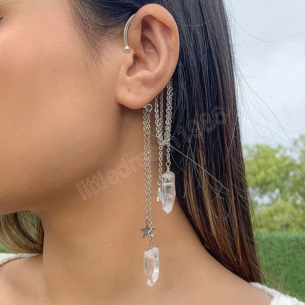 vintage long tassel ear cuff clip earring for women kpop natural stone no piercing fake cartilage bone clips jewelry, Silver
vintage long tassel ear cuff clip earring for women kpop natural stone no piercing fake cartilage bone clips jewelry, Silver
