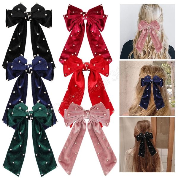 big velvet rhinestone bow hair clips for women girls korean tassel long ribbon hairpins barrettes kids hairgrip hair accessories, Slivery;white
big velvet rhinestone bow hair clips for women girls korean tassel long ribbon hairpins barrettes kids hairgrip hair accessories, Slivery;white