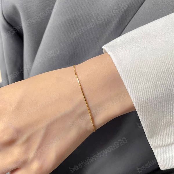fashion stainless steel snake chain bracelet for women gold color bracelets charm minimalist link bracelet jewelry gift wholesale, Golden;silver
fashion stainless steel snake chain bracelet for women gold color bracelets charm minimalist link bracelet jewelry gift wholesale, Golden;silver