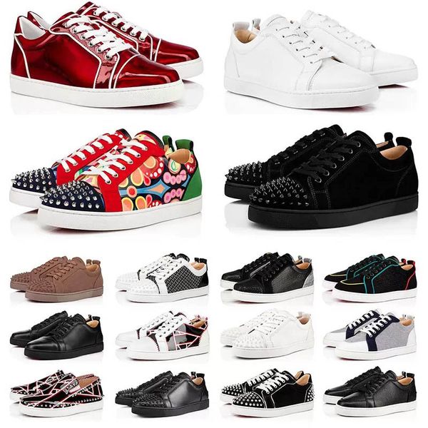 red bottoms low cut spikes flats dress shoes men women sneakers suede silver diamond sports trainers with box dust bag trainers, Black
red bottoms low cut spikes flats dress shoes men women sneakers suede silver diamond sports trainers with box dust bag trainers, Black