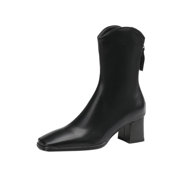 winter ankle boots mid-calf women designer round toe low heels shoes soft genuine leather cowskin party wedding fashion luxury lady warorwar, Black
winter ankle boots mid-calf women designer round toe low heels shoes soft genuine leather cowskin party wedding fashion luxury lady warorwar, Black