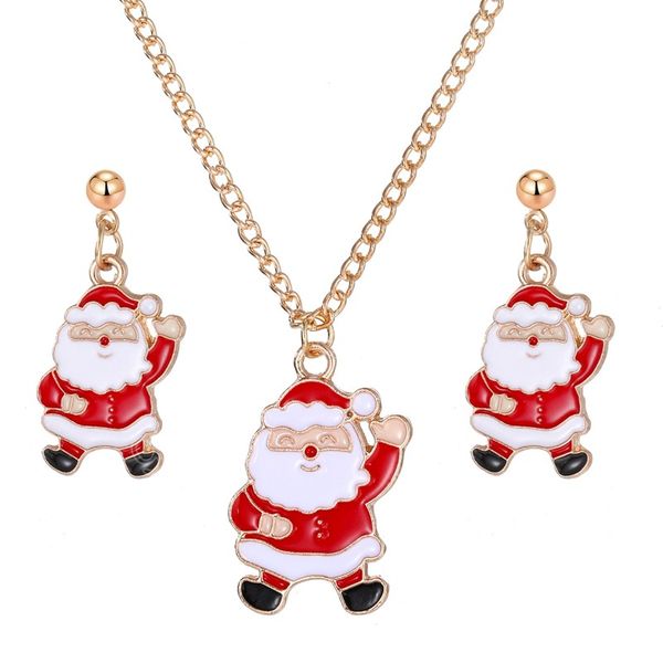 necklace earrings set santa claus pendant christmas gifts gold color chain fashion jewelry set accessories, Silver
necklace earrings set santa claus pendant christmas gifts gold color chain fashion jewelry set accessories, Silver