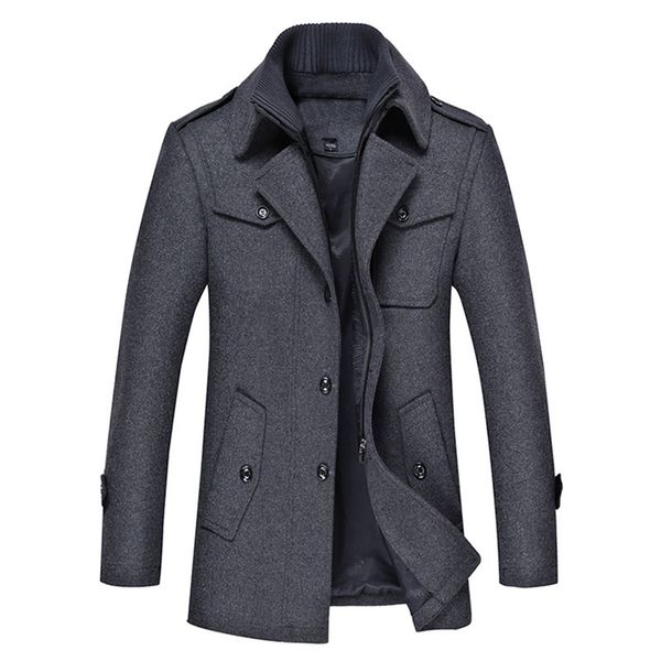 men's wool blends men woolen coats autumn winter slim fit business trench thick mens wool coat thermal jacket pockets windproof overcoa, Black
men's wool blends men woolen coats autumn winter slim fit business trench thick mens wool coat thermal jacket pockets windproof overcoa, Black