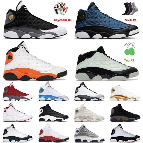 2022 arrival men basketball shoes 13 13s xiii brave blue obsidian flint starfish lucky green wolf grey singles day court purple sneakers tra