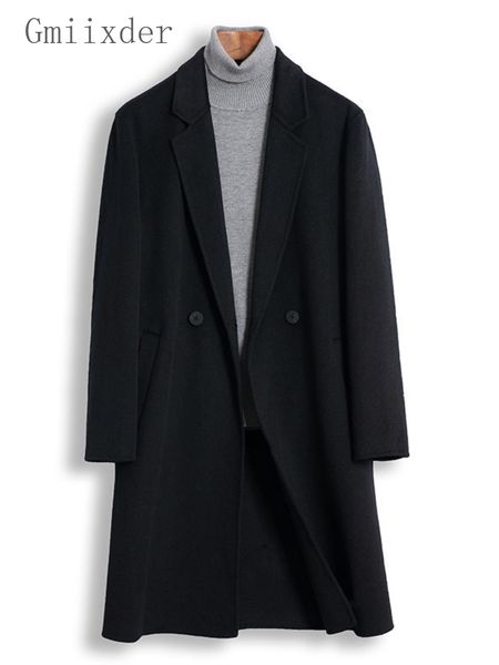 men's wool blends gmiixder elegant cashmere long jacket men's midlength thickened loose woolen coat business casual doublebreasted, Black
men's wool blends gmiixder elegant cashmere long jacket men's midlength thickened loose woolen coat business casual doublebreasted, Black