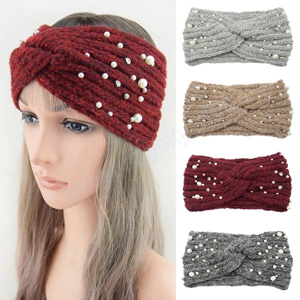 pearl knitted cross headbands for women girls handmade hair accessories autumn winter headband ear warmer elastic hair band, Slivery;white
pearl knitted cross headbands for women girls handmade hair accessories autumn winter headband ear warmer elastic hair band, Slivery;white