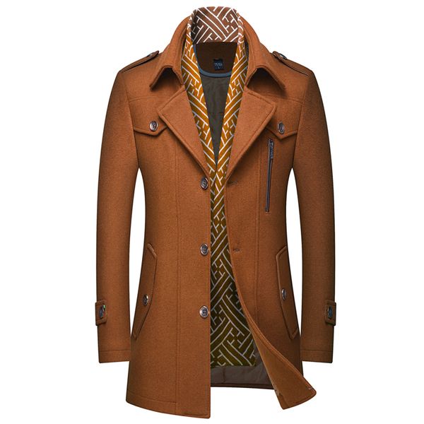 men's wool blends thoshine brand winter 30 wool men thick woolen coats lining scarf superior quality overcoats wool blend jacket outerw, Black
men's wool blends thoshine brand winter 30 wool men thick woolen coats lining scarf superior quality overcoats wool blend jacket outerw, Black