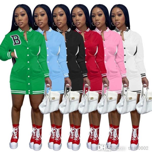 2022 women designer new baseball jersey dresses long sleeve embroidered letter elastic casual dress one piece skirt, Black;gray
2022 women designer new baseball jersey dresses long sleeve embroidered letter elastic casual dress one piece skirt, Black;gray