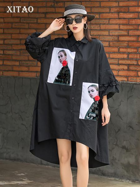 dresses xitao asymmetrical dress women sequins patchwork tide fashion new style turn down collar long sleeve 2021 autumn loose wmd1596, Black;gray
dresses xitao asymmetrical dress women sequins patchwork tide fashion new style turn down collar long sleeve 2021 autumn loose wmd1596, Black;gray