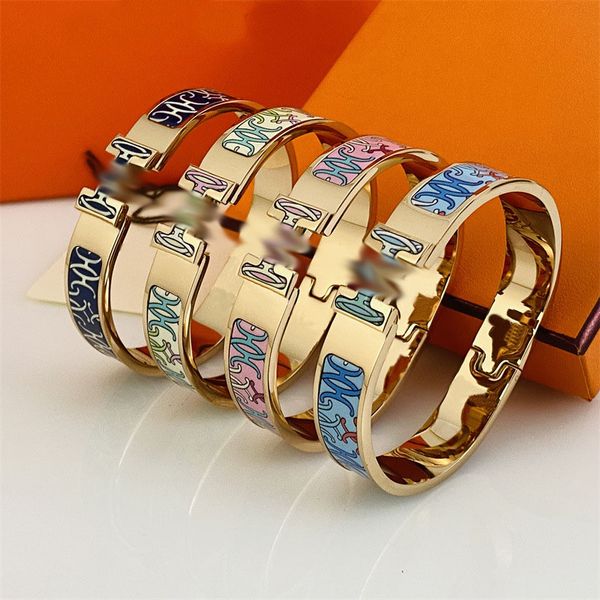 designer h bracelet enamel bangle love jewelry party wedding women couple hermeing gift multiple colour fashion luxury, Black
designer h bracelet enamel bangle love jewelry party wedding women couple hermeing gift multiple colour fashion luxury, Black