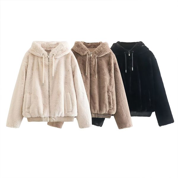 winter women's jacket new european and american faux fur effect hooded warm jacket top, Black
winter women's jacket new european and american faux fur effect hooded warm jacket top, Black