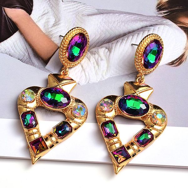 statement long metal colorful crystal dangle drop earrings fashion jewelry accessories for women heart earring, Silver
statement long metal colorful crystal dangle drop earrings fashion jewelry accessories for women heart earring, Silver