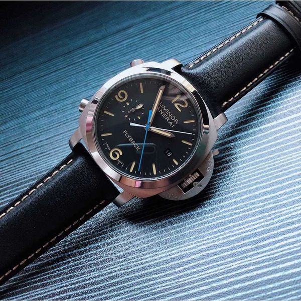 luxury watches for mens mechanical watch paneraiss swiss automatic movement sapphire mirror 44mm imported cowhide watchband brand italy spor, Slivery;brown
luxury watches for mens mechanical watch paneraiss swiss automatic movement sapphire mirror 44mm imported cowhide watchband brand italy spor, Slivery;brown