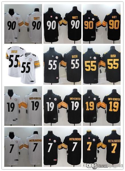college wear men women youth 19 juju smith-schuster 90 t.j. watt 7 ben roethlisberger 55 devin bush custom black white football jerseys
college wear men women youth 19 juju smith-schuster 90 t.j. watt 7 ben roethlisberger 55 devin bush custom black white football jerseys