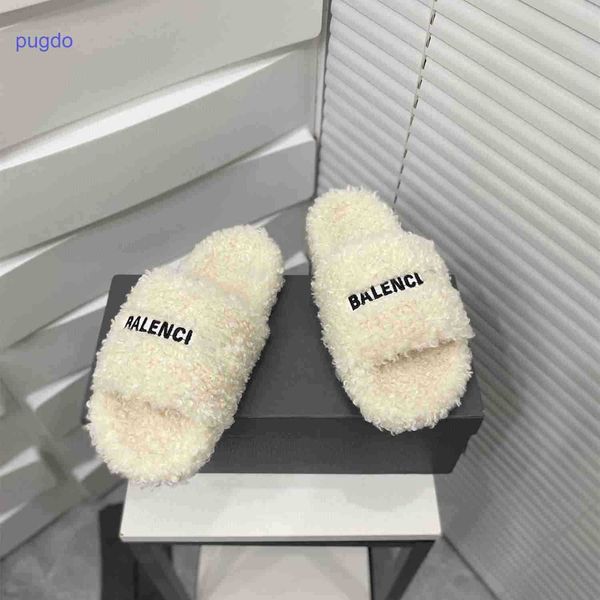 2023 designer ba lenciaga winter slippers price paris home letter wool slippers women's thick soled outer shoes, Black
2023 designer ba lenciaga winter slippers price paris home letter wool slippers women's thick soled outer shoes, Black
