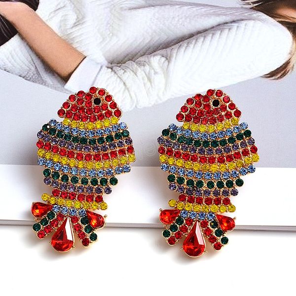 colorful crystal metal fish dangle earrings exaggerate fashion jewelry accessories for women party, Silver
colorful crystal metal fish dangle earrings exaggerate fashion jewelry accessories for women party, Silver