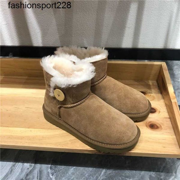 designer boots sheepskin wool one grain wooden buckle snow boots women winter short tube boot, Black
designer boots sheepskin wool one grain wooden buckle snow boots women winter short tube boot, Black