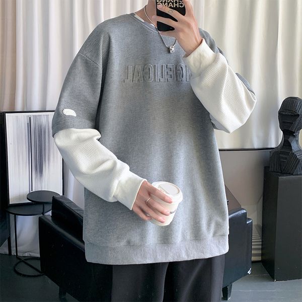 korean fashion patchwork crewneck sweatshirt loose fit men streetwear hip hop hoodies men fashion clothing spring and autumn, Black
korean fashion patchwork crewneck sweatshirt loose fit men streetwear hip hop hoodies men fashion clothing spring and autumn, Black