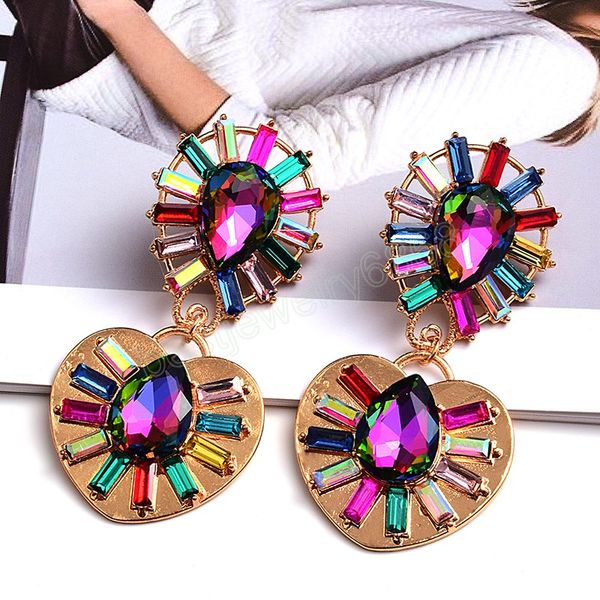 statement long metal colorful glass crystal dangle earrings fashion jewelry accessories for women, Silver
statement long metal colorful glass crystal dangle earrings fashion jewelry accessories for women, Silver