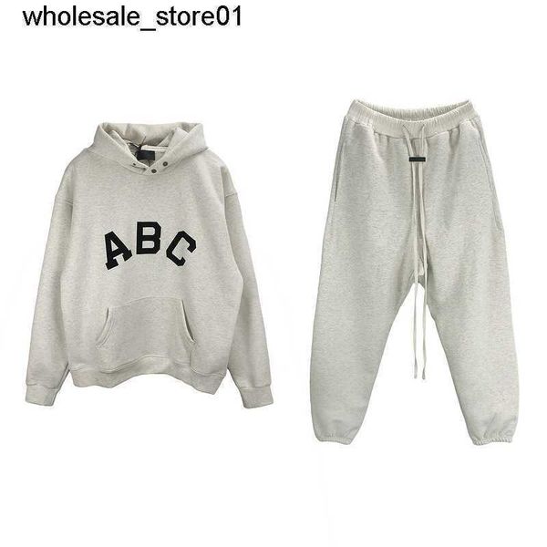 men's tracksuits designer fashion brand essential winter season letter flocking hoodie casual pants suit, Gray
men's tracksuits designer fashion brand essential winter season letter flocking hoodie casual pants suit, Gray