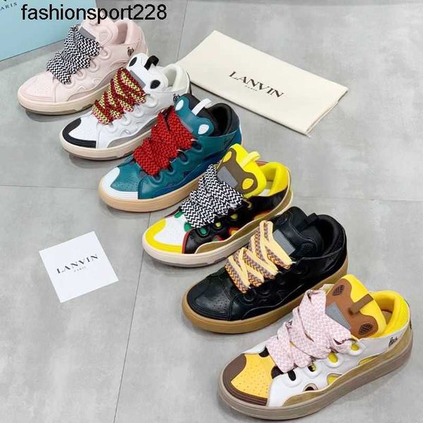 dress shoes designer lanvins bread shoe thick soled color contrast moral training sneakers couple lace up men women running shoes, Black
dress shoes designer lanvins bread shoe thick soled color contrast moral training sneakers couple lace up men women running shoes, Black