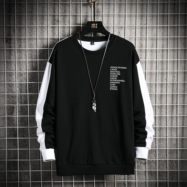 spring autumn crewneck sweatshirt hip hop colorblock side stripe o-neck shirt fashion clothing men skateboard, Black
spring autumn crewneck sweatshirt hip hop colorblock side stripe o-neck shirt fashion clothing men skateboard, Black