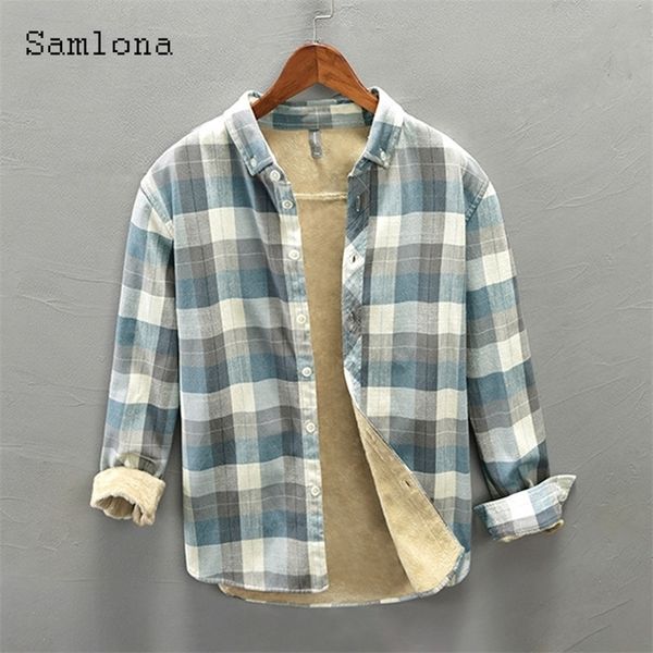 mens jackets plus size men fashion thick plush shirts winter velvet blouse lepal collar model plaid casual slim male outerwear 220930, Black;brown
mens jackets plus size men fashion thick plush shirts winter velvet blouse lepal collar model plaid casual slim male outerwear 220930, Black;brown