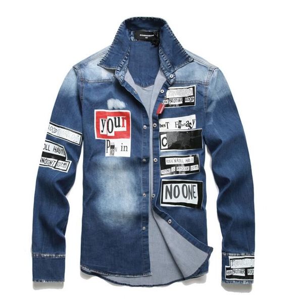 new 2022 spring shirt casual shirts printed denim cardigan long sleeve youth pop lapel men shirt nnl88p01yy, White;black
new 2022 spring shirt casual shirts printed denim cardigan long sleeve youth pop lapel men shirt nnl88p01yy, White;black