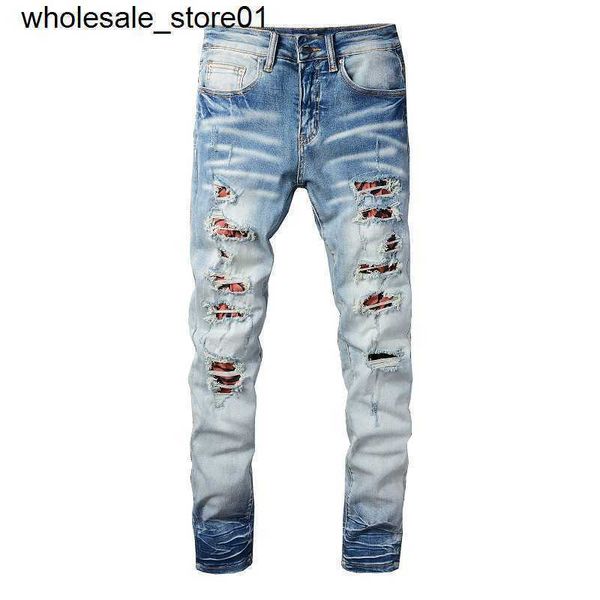 men's jeans designer amirs fashion street hole patch denim casual pants cotton youth light blue jeans
men's jeans designer amirs fashion street hole patch denim casual pants cotton youth light blue jeans