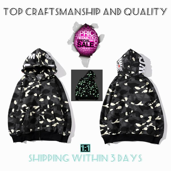 craftsmanship mens hoodies shark pullover apes hoodie designer jacket tiger full zip harajuku sweatshirt fashion co-branding camouflage lumi, Black
craftsmanship mens hoodies shark pullover apes hoodie designer jacket tiger full zip harajuku sweatshirt fashion co-branding camouflage lumi, Black