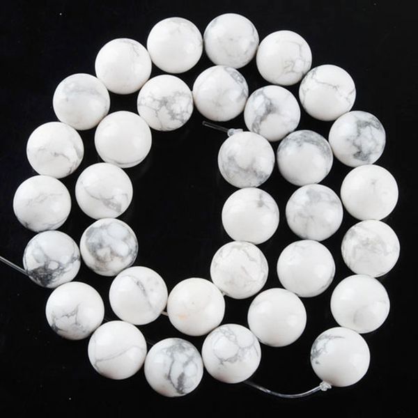 quality natural stone white turquoise round loose beads 8 10 12mm for jewelry making diy charm bracelet 15" wholesale by904, Black
quality natural stone white turquoise round loose beads 8 10 12mm for jewelry making diy charm bracelet 15" wholesale by904, Black