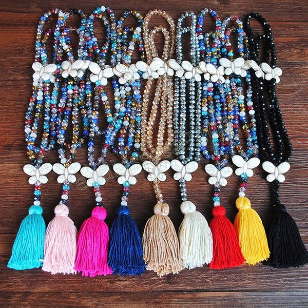 retro ethnic sweater chain crystal necklace women long tassel howlite turquoises stone butterfly pendant boho necklace jewelry, Silver
retro ethnic sweater chain crystal necklace women long tassel howlite turquoises stone butterfly pendant boho necklace jewelry, Silver