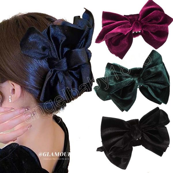 13cm large size hair claw for women wine red black hair crab hairpins girls sweet ponytail velve bow accessories, Slivery;white
13cm large size hair claw for women wine red black hair crab hairpins girls sweet ponytail velve bow accessories, Slivery;white