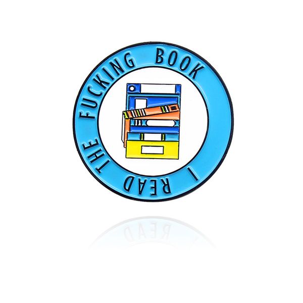 round alloy brooches for girls fashion letter i read the book enamel pins creative personality blue badge gift bag accessories, Gray
round alloy brooches for girls fashion letter i read the book enamel pins creative personality blue badge gift bag accessories, Gray