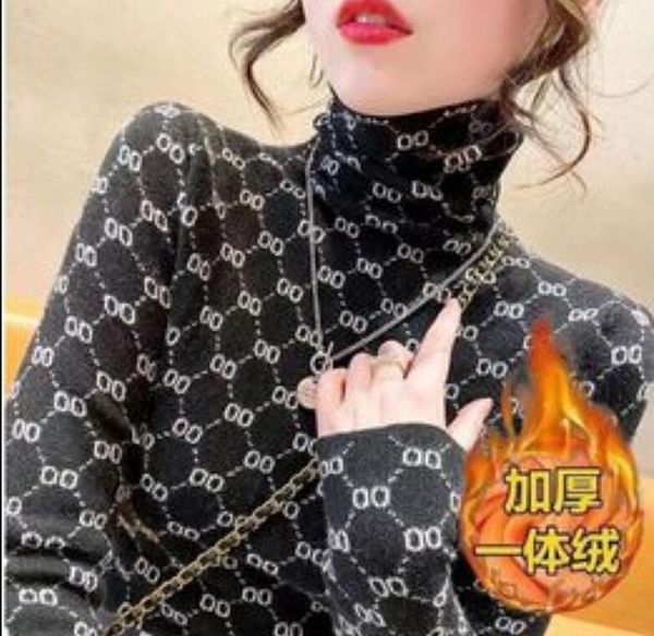 women's sweaters turtleneck luxury ggity letter t-shirt double-sided velvet thicken warm long sleeve women's clothing, White;black
women's sweaters turtleneck luxury ggity letter t-shirt double-sided velvet thicken warm long sleeve women's clothing, White;black